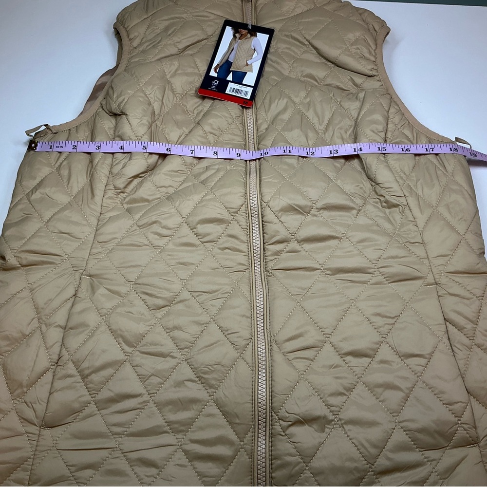 Lands End Womens M Adjustable Hood w/visor 3 in 1 Jacket Systems Tan Beige NWT - Picture 3 of 16